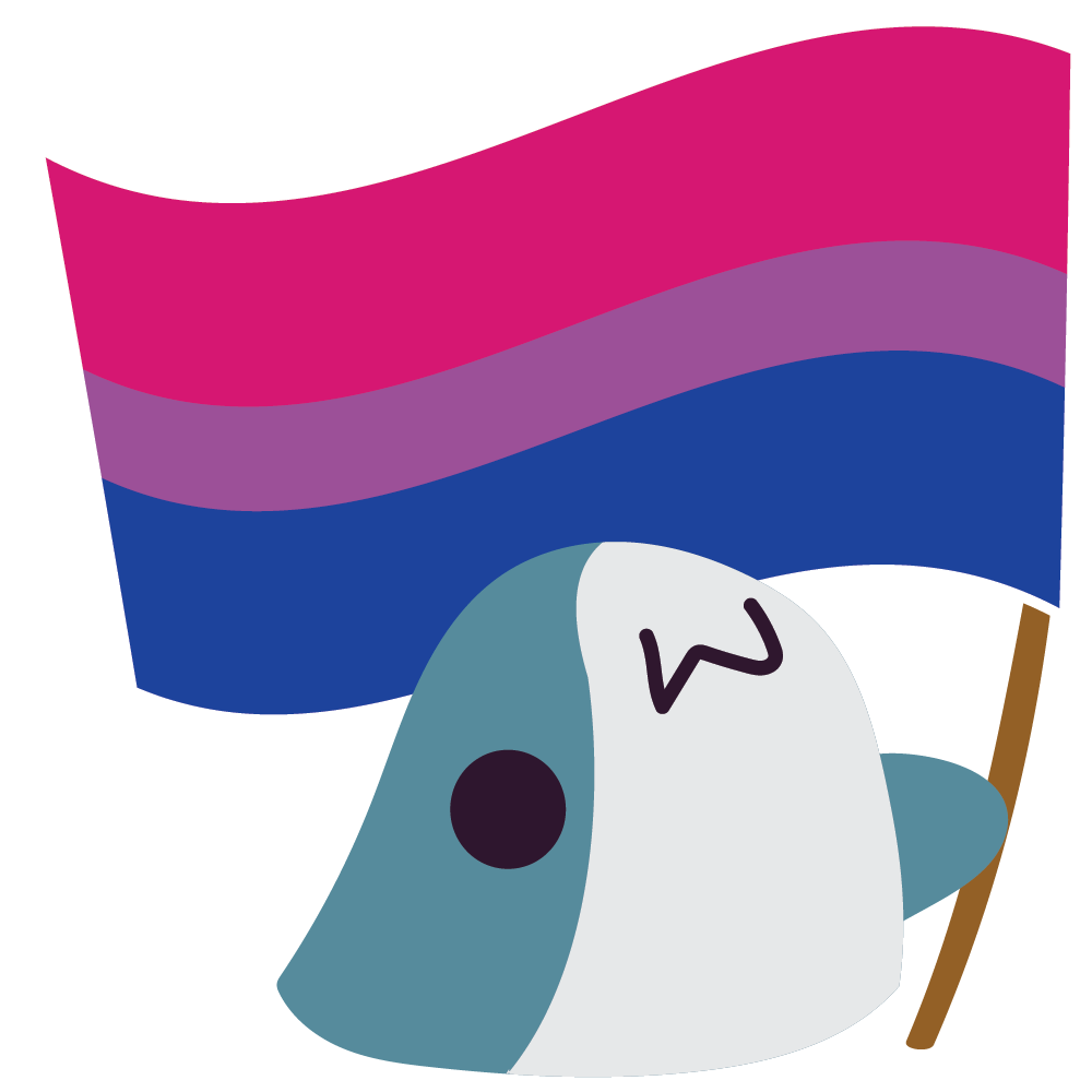 Emoji blobhaj_bisexual