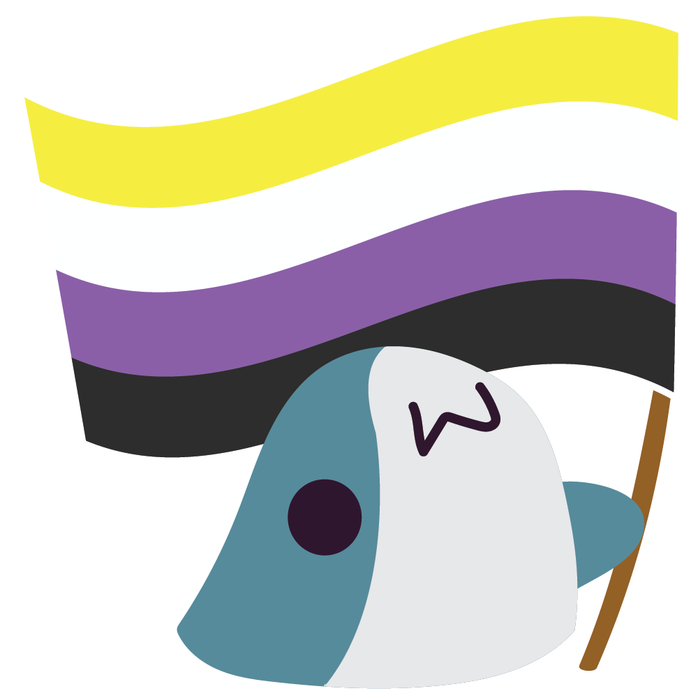 Emoji blobhaj_nonbinary